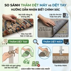 So Sánh Thảm Dệt Máy Vs Dệt Tay: Cách Nhận Biết Chính Xác