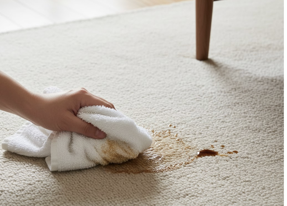 c&aacute;ch xử l&yacute; thảm bị đổ nước