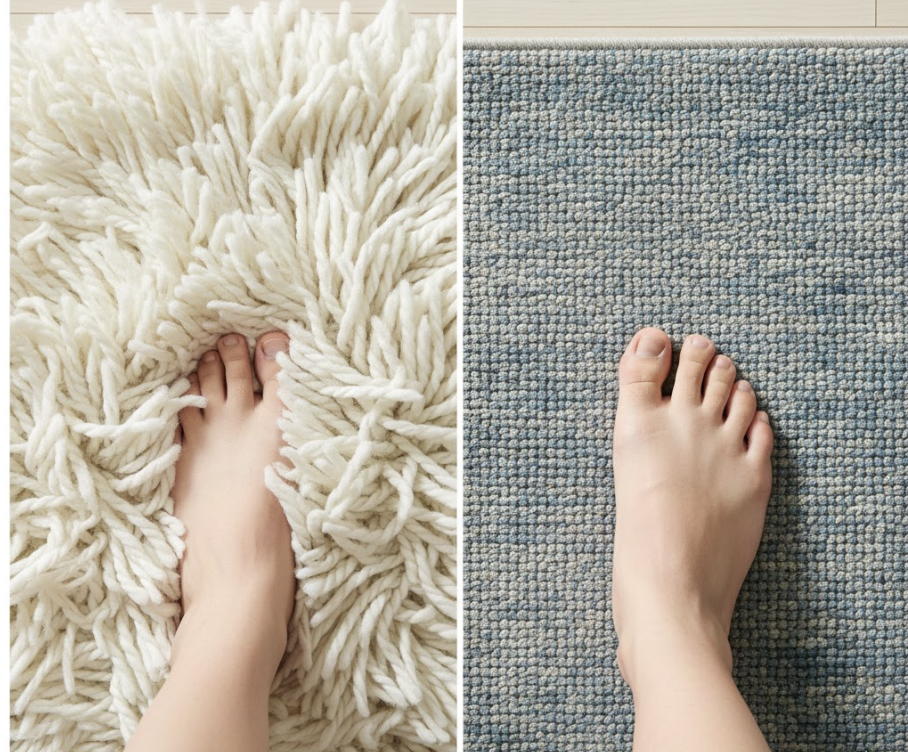 so sánh thảm lông xù và lông ngắn