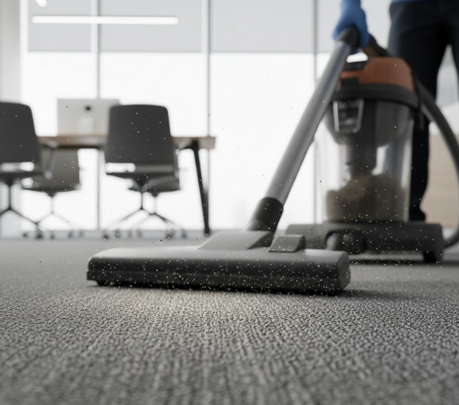 Loại bỏ bụi mịn tích tụ trong thảm là lý do nhiều doanh nghiệp lựa chọn dịch vụ giặt thảm văn phòng để duy trì không gian làm việc thông thoáng.