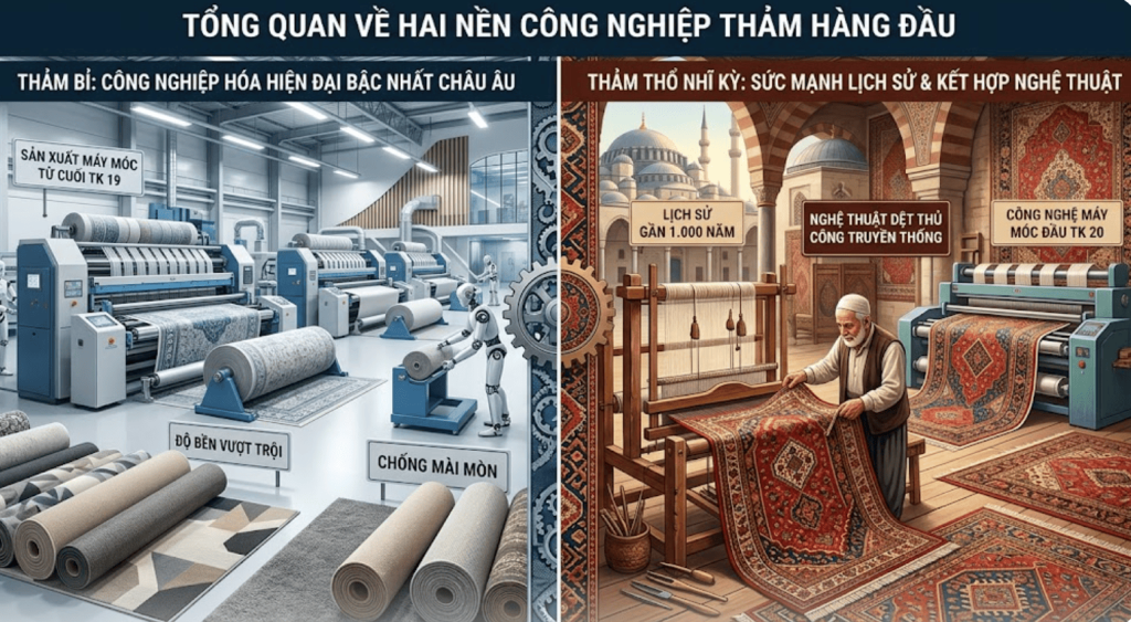 So s&aacute;nh thảm Bỉ v&agrave; Thổ Nhĩ Kỳ