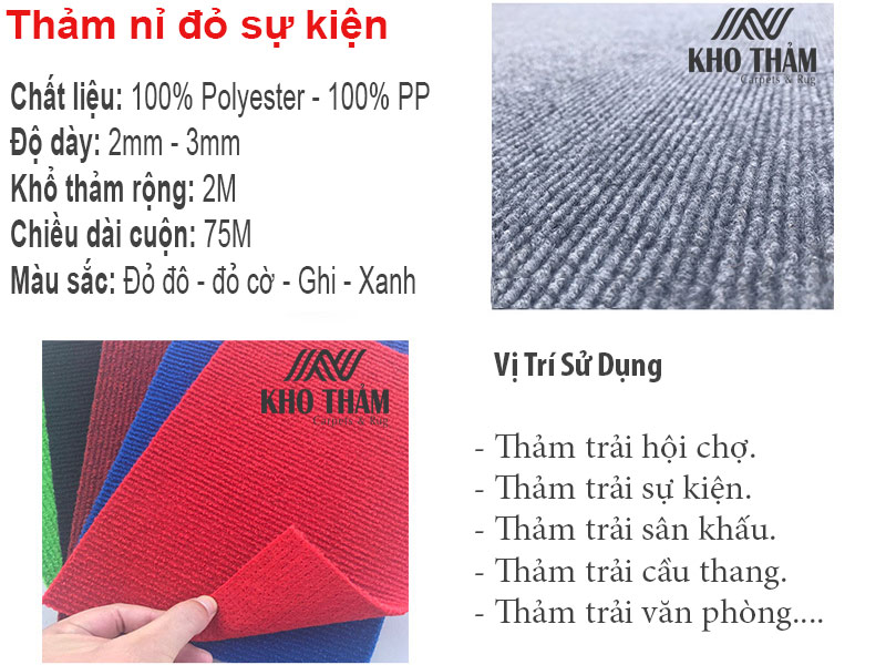 Thảm nỉ đỏ sự kiện