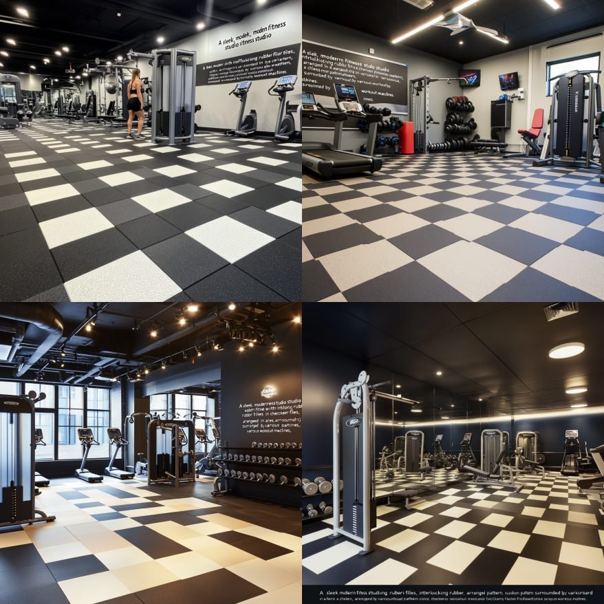 Thảm phòng gym phong cách hiện đại