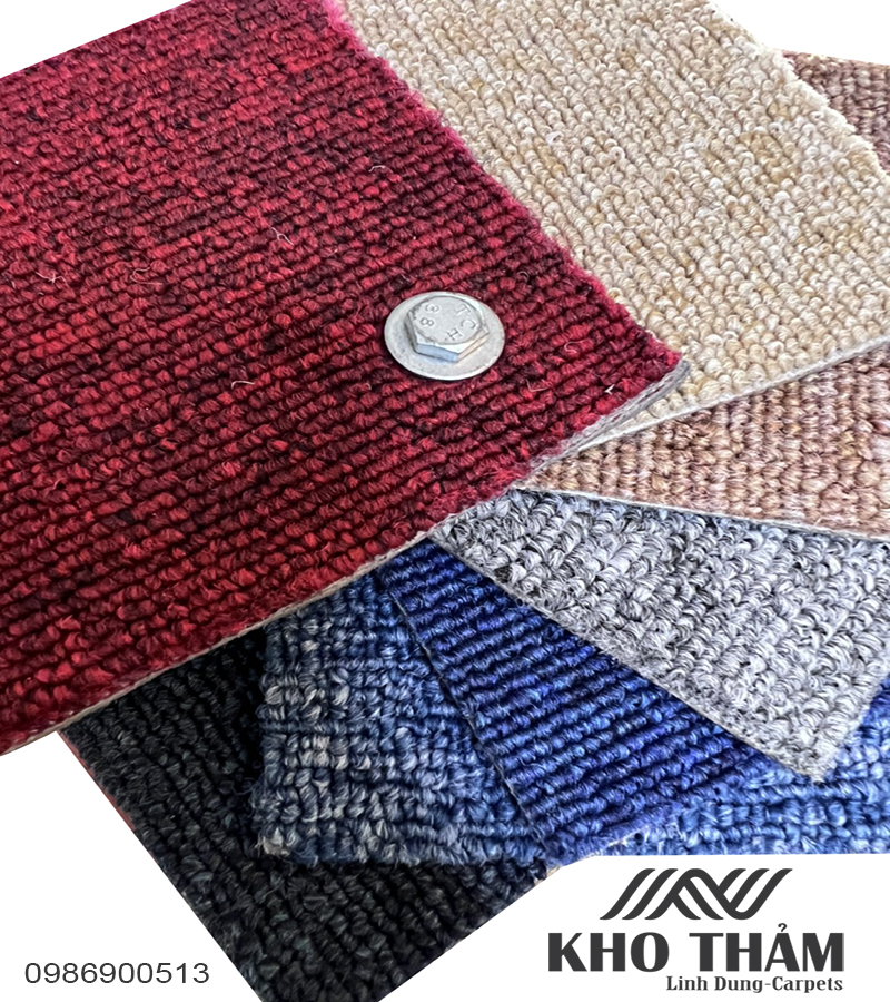 Thảm tấm một màu đế cao su