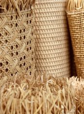 Thảm mây, tre và cotton thủ công thân thiện môi trường.