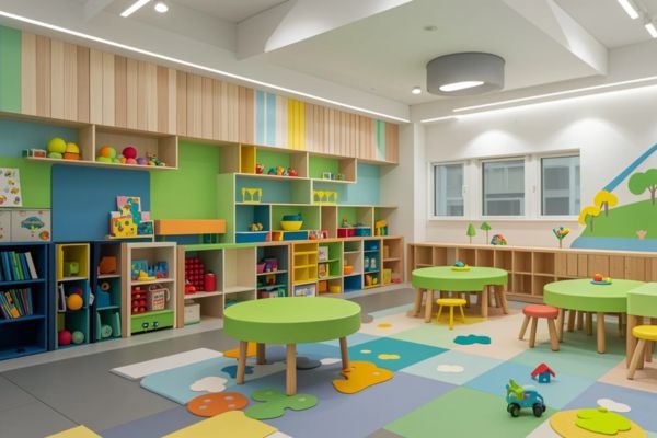 thảm lót sàn trường mầm non an toàn cho bé