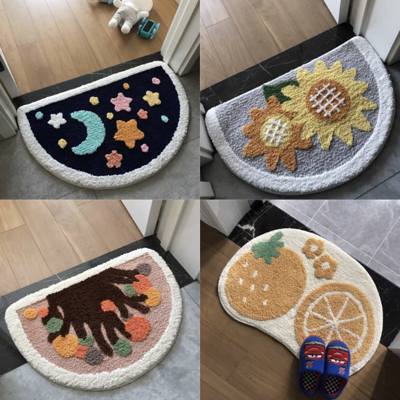 Thảm chùi chân hình bán nguyệt