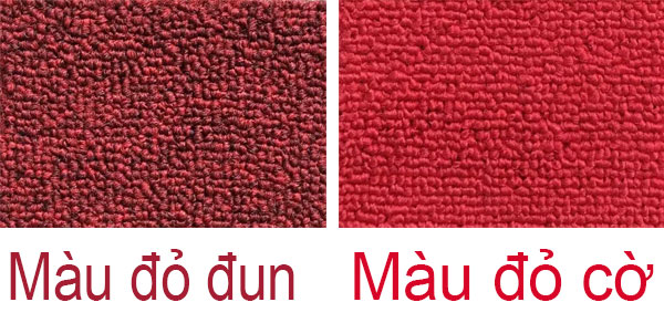 Màu thảm đỏ cờ và đỏ đun