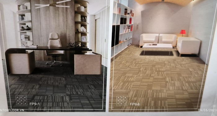 Thảm tấm FP9 gồm có nhiều màu lựa chọn như FP9-1; FP9-2; FP9-3; FP9-4; FP9-5; FP9-6 