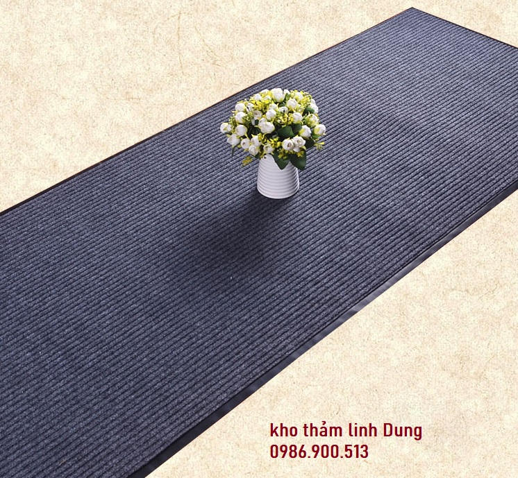 Thảm lau chùi chân sảnh tòa nhà văn phòng hoặc khách sạn màu ghi