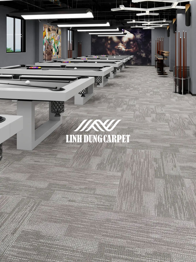 Thảm lót sàn Titan 2 màu ghi xám 