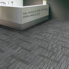 Thảm Tấm MA03 Manchester Màu Ghi Tấm Ghép 50 x 50 Đế Cao su