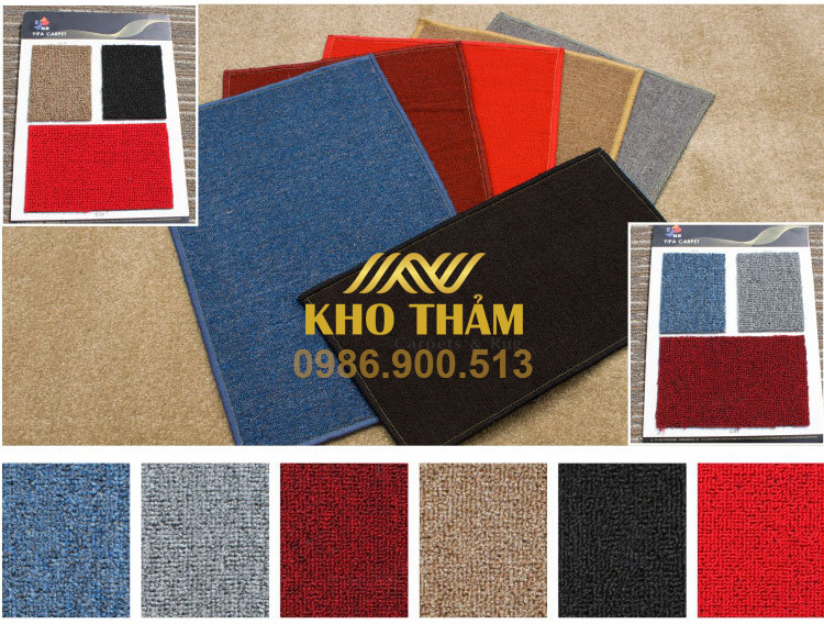 Mẫu màu thảm cuộn một màu