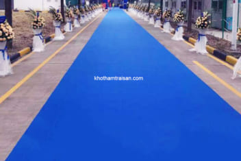 Thảm nỉ xanh dương