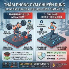 Hướng Dẫn Chọn Thảm Phòng Gym Chuyên Dụng Chịu Lực Tốt