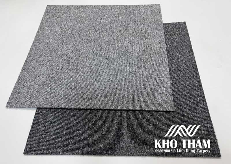 Thảm tấm một màu ghi xám