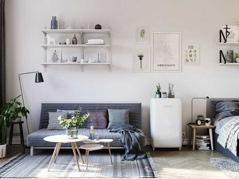 M&agrave;u của thảm trải s&agrave;n cho căn hộ studio cần được kiểm tra dưới &aacute;nh s&aacute;ng ban ng&agrave;y v&agrave; &aacute;nh đ&egrave;n buổi tối trước khi chốt.