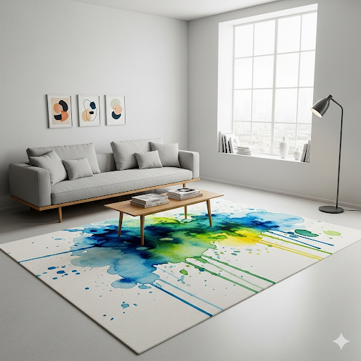 Thảm Chùi Chân Phòng khách Họa Tiết Trừu Tượng - Tác Phẩm Nghệ Thuật Dưới Sàn Nhà